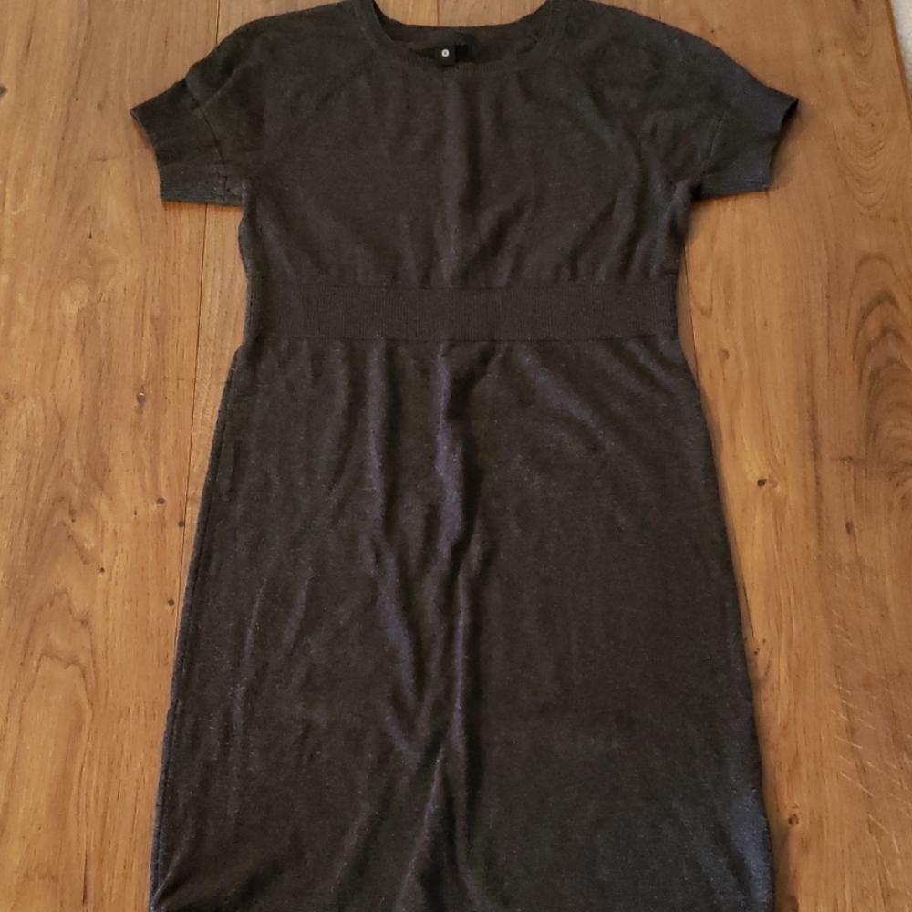 Dark gray sweater dress